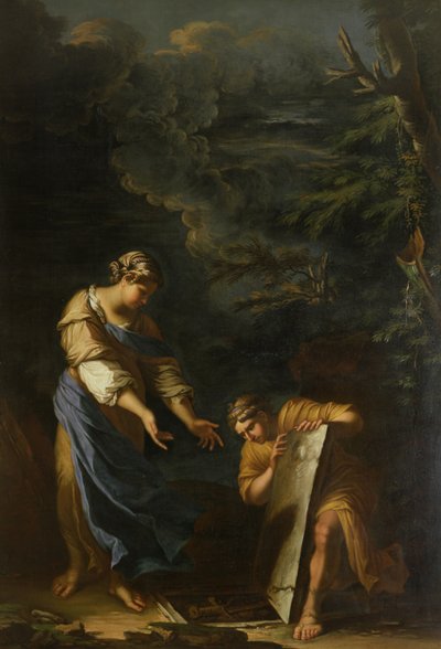 Theseus Lifting the Stone by Salvator Rosa